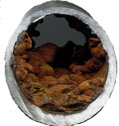 Corroded galvanized pipe